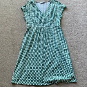 Boden Green Patterned Dress - US6/UK10